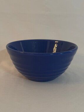 Vintage Bauer Mixing Bowl #24 Cobalt Blue Ringware 7.25" Tall Farmhouse # 4111